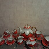 Чайний сервіз, чашки велікі з блюдцем. 70 ті роки, золото.