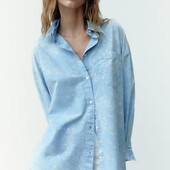 Нова бавовняна сорочка оверсайз zara M,