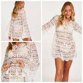 Hunkemoller! Мереживна пляжна туніка білого кольору М розмір white! Лот 2
