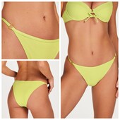 Hunkemoller! Салатові жіночі труси від купальника з люрексом М розмір lime green!