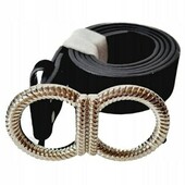 Жіночий бархатний ремінь із срібною пряжкою Ladies Belt 85см.