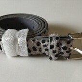 Жіночий ремінець сірий з пушком Ladies Belt 85см.