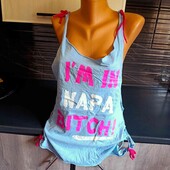 ✓моднячая коттоновая удлиненная майка