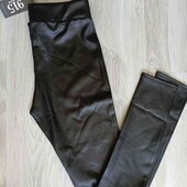 New look брендовые трикотажные леггинсы под кожу на подростка рост 152/158 см 