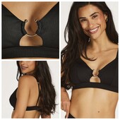Hunkemoller! Жіночий бюстгальтер від купальника в рубчик М розмір black! Лот 34