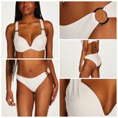 Hunkemoller! Роздільний жіночий купальник 70Д , низ S, sri Lanka white! Лот 784