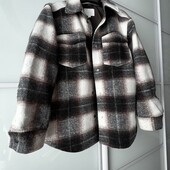H&M трендова куртка кофта в клітинку на підкладі розмір S/M