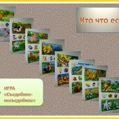 Развивающая игра Кто что ест? + бонус Игра Съедобное-несъедобное