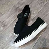 ✓George,бренд слипоны черные р.40стелька25