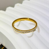 Каблучка нержавіюча сталь позолота 16 розмір