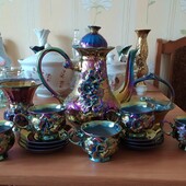 ❤️Красивый кобалевский перломутровый сервис кофейный ручной работы керамический новый❤️Германия