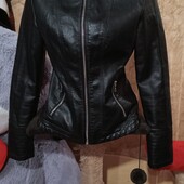 ❤️Брендовая натуральная чёрная экокожа куртка новая❤️Америка.Пог.94см.Поб96см.