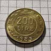 Монета Італії 200 лір 1983