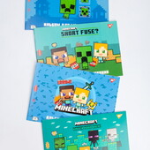 Альбом для малювання, А4, 12 аркушів, на скобі Minecraft