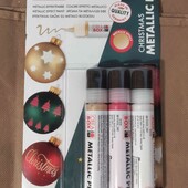 Набір маркерів Marabu Creabox Metallic Pen з Німеччини,для кераміки, кераміки, скла,текстилю тощо