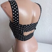 Boohoo короткий топ майка в горохи 95% віскоза 36 розмір