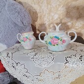 ❤️Красивый кобалевский перламутровый сахарница и молочник с ручной работы керамический❤️ В лоте 2 шт