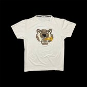 Kenzo чоловіча футболка біла з біг лого бавовна M-L розмір