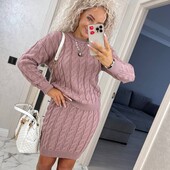 Женский вязаный костюм с юбкой разные цвета новинки сезона
