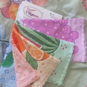 Серветки Фрукти 25*25 см мікрофібра 5 шт