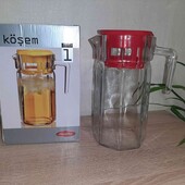 ❤️Новий в упаковці графін стекло х кришкою, до верху влазить 1,5 літра❤️