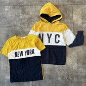 Худі з футболкою H&M на 7-8р