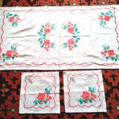 Новый хлопковый комплект из 3-х салфеток с цветочным принтом.