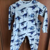 Пижама, комплект, костюм, 100% фліс. 4-5 р 110 см. дракон. M&S. в ідеалі