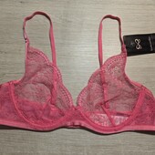 Hunkemoller! Мереживний жіночий бюстгальтер на кісточках 75С fandango pink! Лот 425