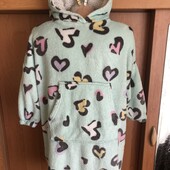 Меховушка, плюшева туника, кофта, худи, 7-10 p. 122-140 см. слип, пижама. F&F. в ідеалі
