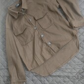Shein L, пальто сорочка коричнева