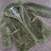 Topshop uk8 класно плюшеве хутро шубка на гачках