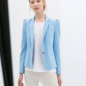 Базовий блакитний піджак Zara, M L