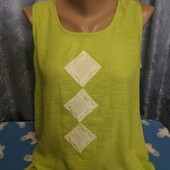 Блузка"жатка" из марлёвки на женщину M/L,см.замеры