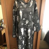 Меховушка дуже довга, плюшева, халат, плаття, худи, 5-8XL. слип, пижама, плед