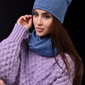 Гарний комплект шапка +хомут тепленький унісекс в наявності 2 кольора унісекс можно підліткам