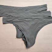 M&S! Мякі жіночі труси, стрінги із модалу 18, 46 євро 52 наш, повномірить, 3 шт! Лот 2