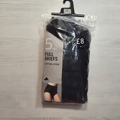 M&S! Трикотажні високі жіночі труси, бріфи 20, 48 євро 54 наш, в лоті 5 шт! Лот 28
