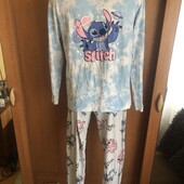 Пижама, комплект, 100% коттон, 12-13 р 158 см. стич. Disney, в ідеалі
