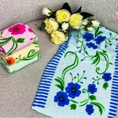 Рушники з квітами 25*50 см бавовна 5 шт