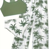 Гарний підлітковий купальник з штанцями на дівчинку 15-16 р. 164-170