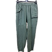 Распродажа! Легкие, стильные брюки, лен 100%, италия, р. универсальный, наш 44-50