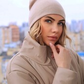 Тепла шапка на флісі св.пудра якість класна розмір універсальний осінь