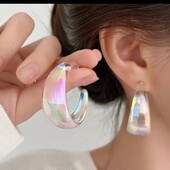 Женские массивные круглые серьги