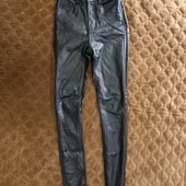 Повний розпродаж!!! Брючки під шкіру на флісі р.34