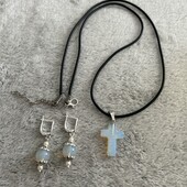 Новинка!Силиконовый чокер с подвеской и серьги