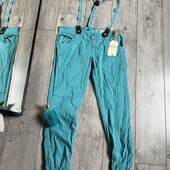 100% cotton Прикольні штани з підтяжками