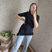 Шикарна річ! В'язана футболка - туніка в рубчик ❤️ Відмінний стан