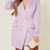 Стильний подовжений ліловий піджак, XS S