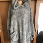 Меховушка, плюшева туника, кофта, худи, довга, 5-8ХL. Bedsure, слип, пижама